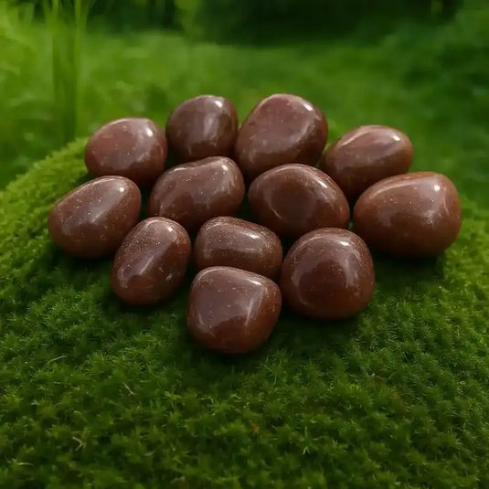 Aventurine Rouge Belvadi Karnataka Inde vertus courage action vitalité physique confiance décisions persévérance projets lithothérapie chakra racine sacré