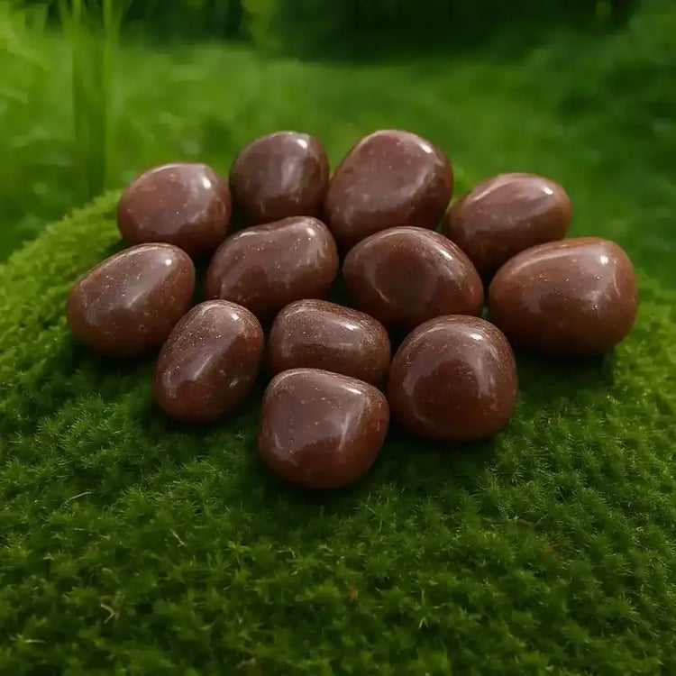 Aventurine Rouge Belvadi Karnataka Inde vertus courage action vitalité physique confiance décisions persévérance projets lithothérapie chakra racine sacré