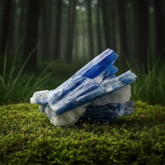 Cyanite ou Disthène bleue du Brésil - Pierre de l'Alignement et de la Vérité Intuitive - Bienfaits & Vertus en Lithothérapie