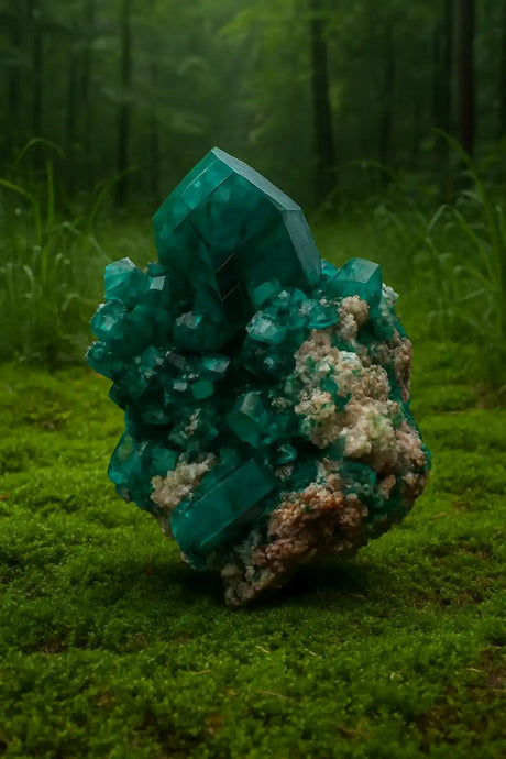 Dioptase de République Démocratique du Congo - Pierre d'Éveil du Cœur & de Régénération Spirituelle - Bienfaits & Vertus en Lithothérapie