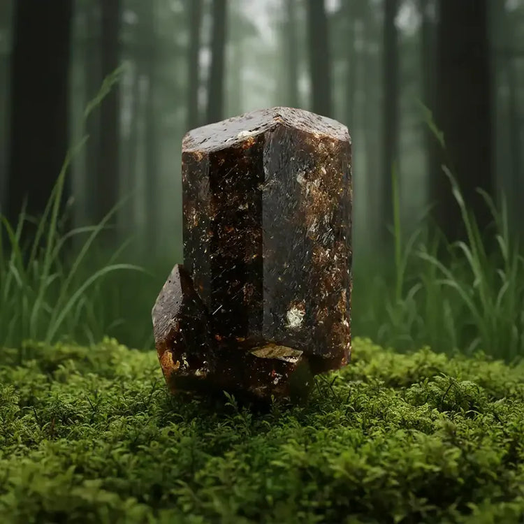 Dravite Tourmaline Brune d'Australie vertus connexion terre mère profonde résilience renforcée ancrage racines courage action stabilité intérieure lithothérapie chakra racine
