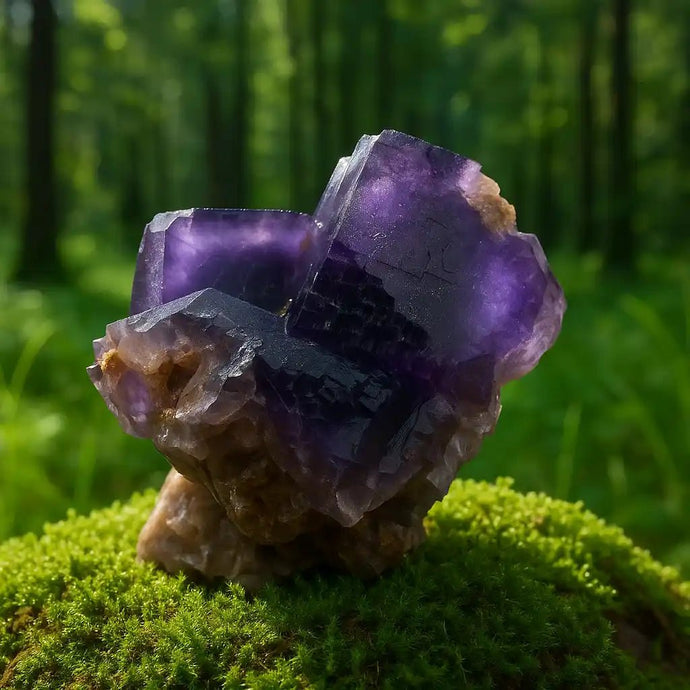 Fluorite Violette d'Elmwood Mine (Tennessee, USA) : Pierre de Spiritualité & d'Éveil Intuitif - Bienfaits & Vertus en Lithothérapie