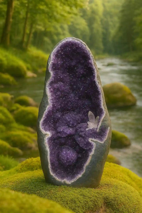Amethyst Geode - Natural Sanctuary for Purification and Harmonization - Benefits &amp; Virtues in Lithotherapy 