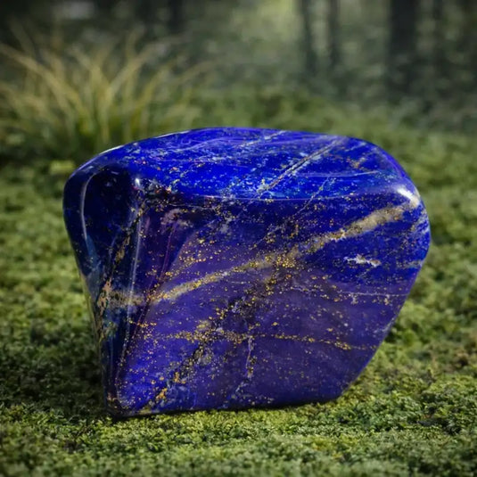 Lapis Lazuli naturel Afghanistan lazurite bleu intense pyrite dorée lithothérapie chakra troisième œil gorge sagesse communication vérité intuition