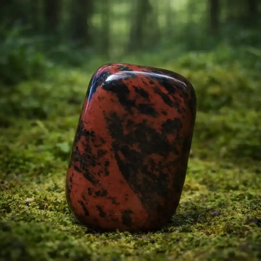 Obsidienne Acajou naturelle Mexique brun rouge lithothérapie ancrage profond chakra racine protection douce libération émotionnelle guérison intérieure