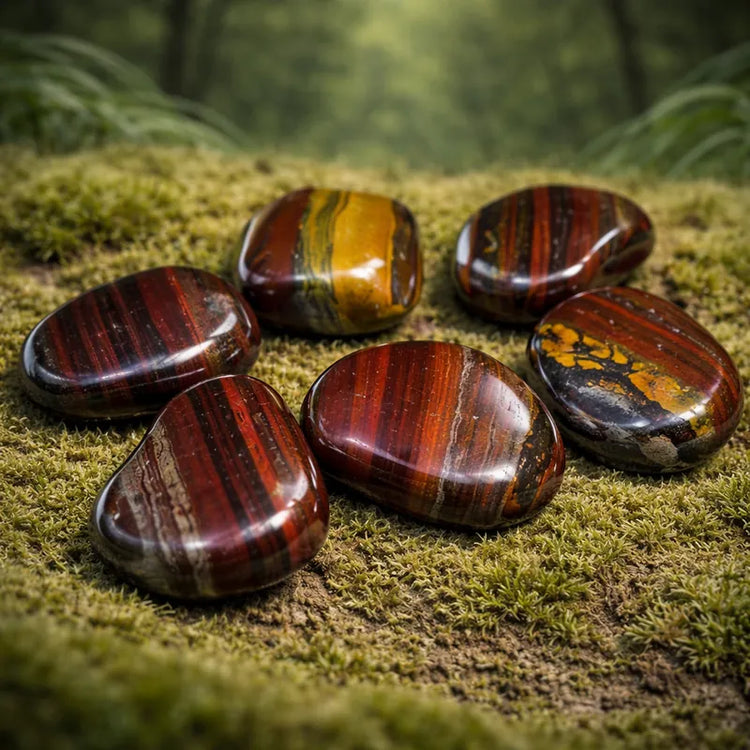 Œil de Fer naturel Australie tigre hématite jaspe rouge lithothérapie ancrage puissant vitalité extrême force inébranlable résilience endurance