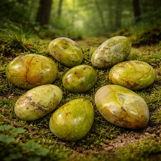 Opale Verte naturelle Andes Pérou lithothérapie renouveau vital chakra cœur croissance spirituelle régénération abondance naturelle prospérité