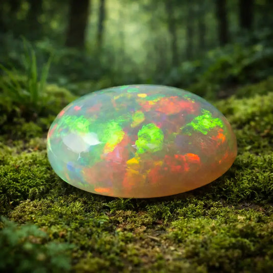 Opale Welo Éthiopie pierre naturelle transparente irisée lithothérapie amplification émotionnelle éveil spirituel révélation intérieure chakra cœur couronne