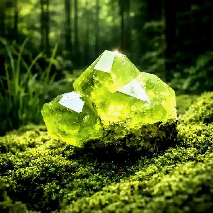 Péridot Zabargad Égypte pierre naturelle vert olive lithothérapie renaissance spirituelle détoxification émotionnelle abondance joie solaire chakra cœur