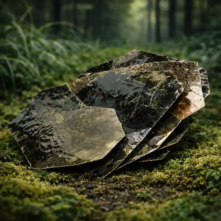 Phlogopite Russie mica doré bronze lithothérapie transformation intérieure harmonisation énergétique croissance spirituelle chakra plexus solaire couronne