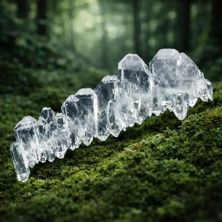 Quartz Âme Faden Pakistan cristal transparent ligne blanche faden lithothérapie cicatrisation énergétique guérison blessures âme reconnexion fragments