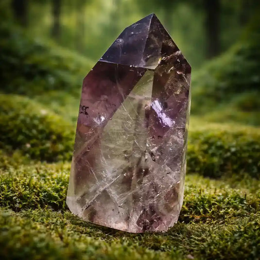 Quartz Brandenberg Namibie maître cristal rare transparent lithothérapie transformation profonde activation ADN spirituel pierre royale chakra couronne