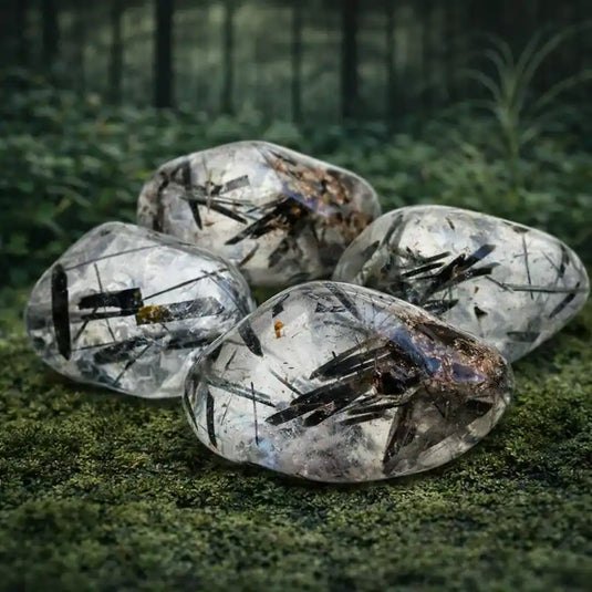 Quartz Tourmaline Brésil inclusions tourmaline noire vertus purification aura profonde ancrage puissant protection énergies négatives équilibre yin-yang chakra racine