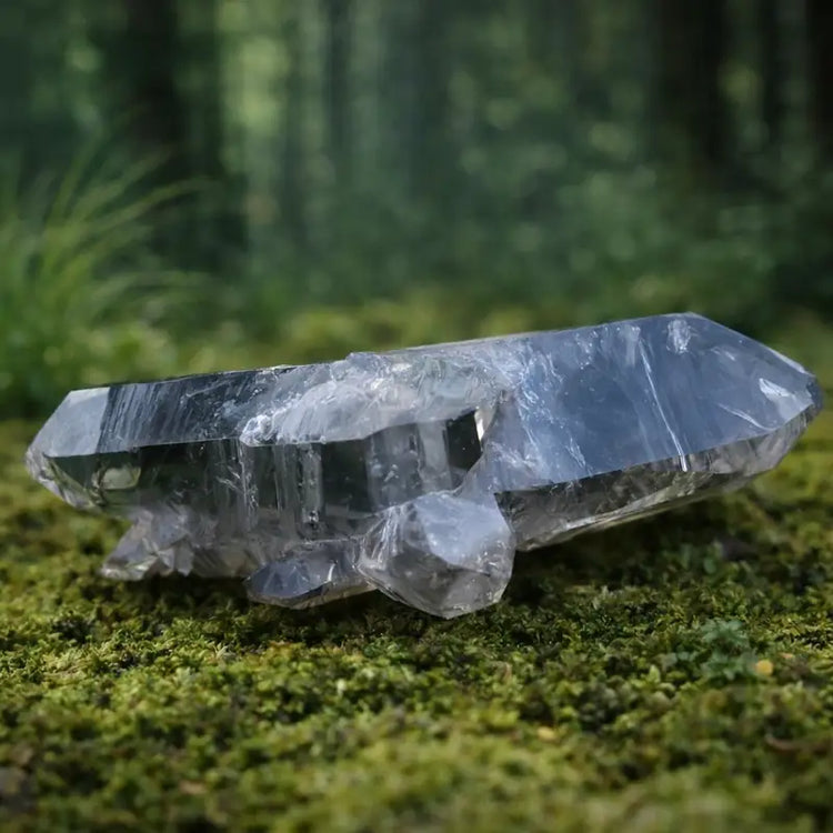 Quartz Noir Tibet bi-terminé rare Himalaya vertus harmonisation tous chakras protection énergétique puissante ancrage spirituel cristal sacré lithothérapie