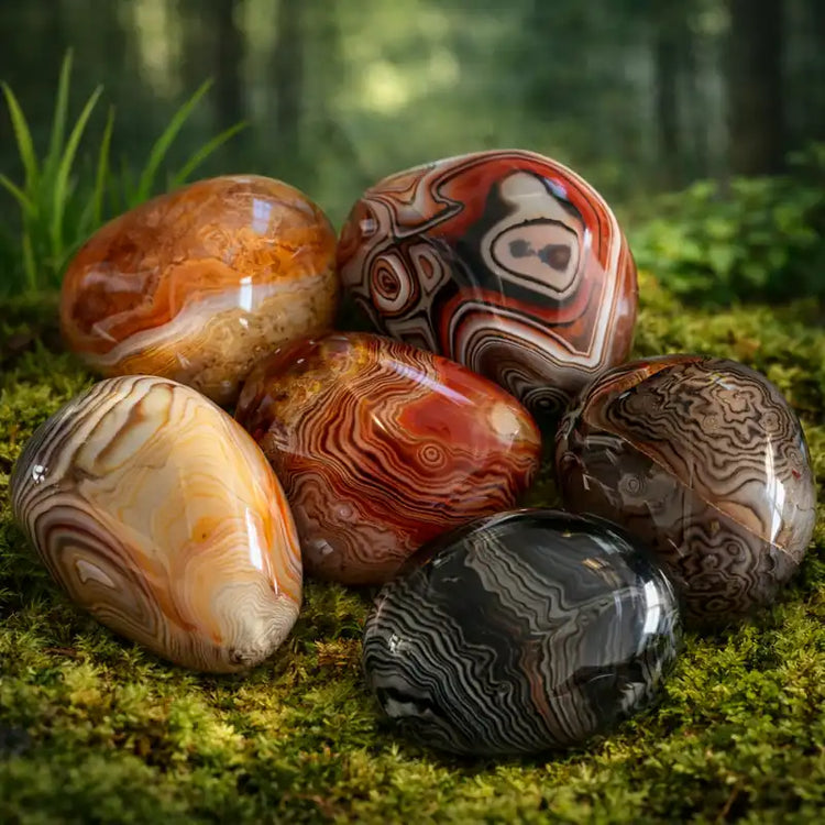 Sardonyx Uruguay bandes rouge orange blanc vertus ancrage puissant confiance en soi sérénité intérieure force décisions stabilité émotionnelle lithothérapie