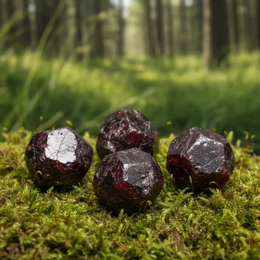 Grenat Almandin rouge profond d'Inde - Gemme de lithothérapie pour ancrage puissant et force intérieure