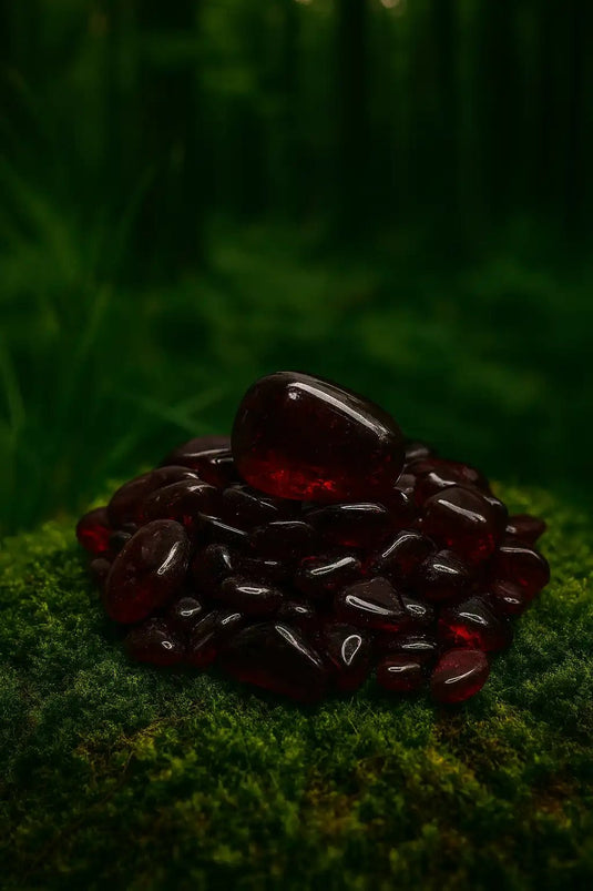 Grenat Pyrope rouge vif de Bohême, République Tchèque - Gemme de lithothérapie pour vitalité ardente et courage