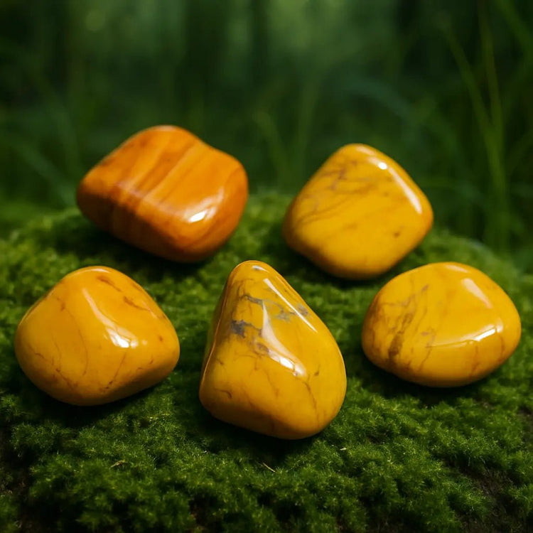 Jaspe Jaune du Brésil - Pierre Solaire de Vitalité Digestive & d'Épanouissement Mental - Dans la besace du p'tit Poucet (Boutique Officielle)