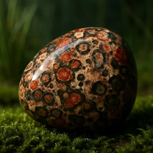 Jaspe Léopard ou Jaspe Paviot du Mexique - Pierre de Connexion Chamanique & d'Intégration