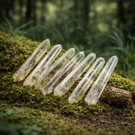 Quartz Lémurien Translucide vertus lithothérapie passerelle lumière protection douce sagesse ancestrale éveil spirituel chakra couronne troisième œil