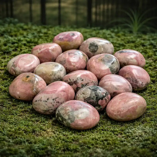 Rhodonite d'Argentine rose noir manganèse vertus lithothérapie amour actif service altruiste compassion action guérison émotionnelle pardon chakra cœur