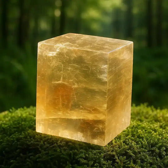 Calcite optique dorée du Mexique-Collection