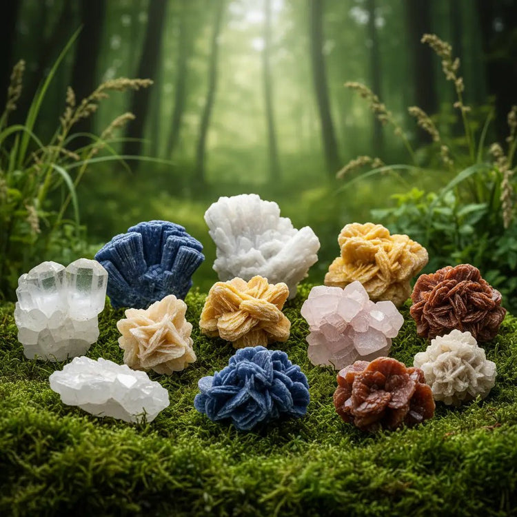 Ornement de jardin en amas de cristaux barytes La grande famille des Barytes