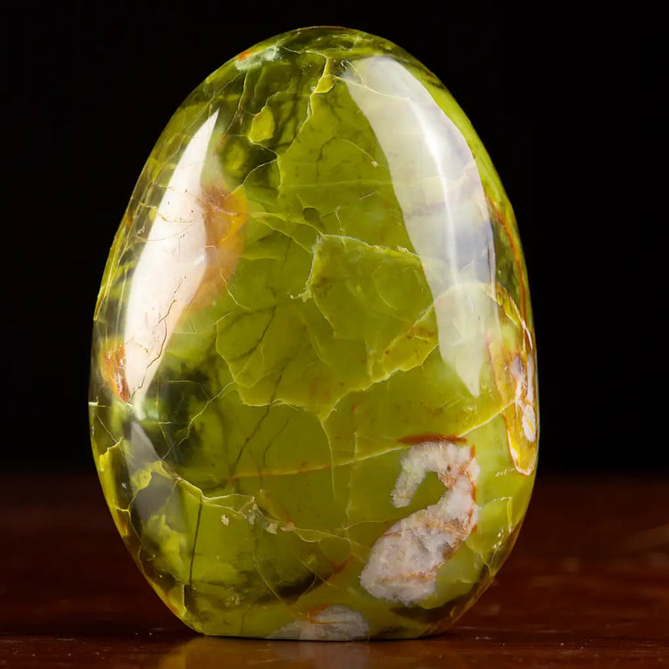 Sculpture ovale en marbre vert de Baloutchistan, Pakistan