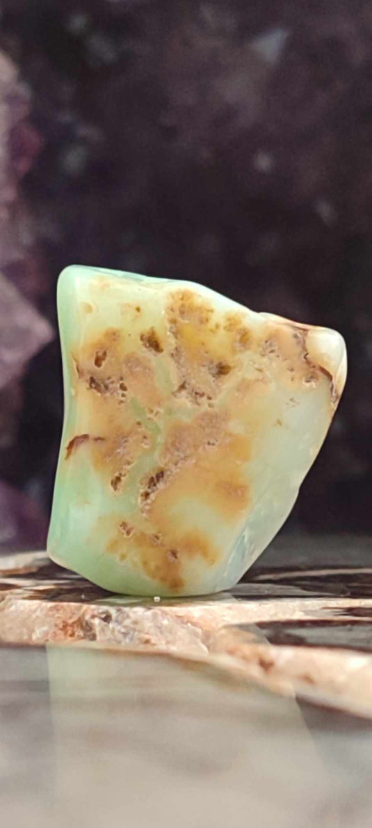 Chrysoprase du Kazakhstan pierre roulée Grade A++++