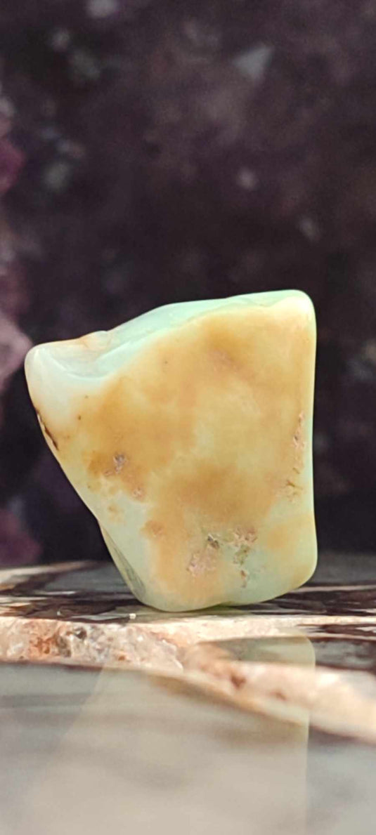 Chrysoprase du Kazakhstan pierre roulée Grade A++++