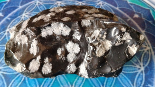 Pierre brute Obsidienne Flocon de neige Grade A ++++ Pierre brute Obsidienne Flocon de neige