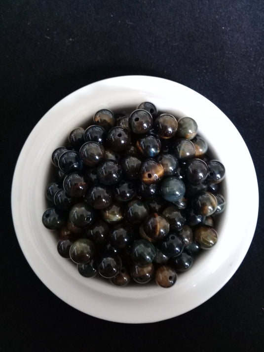 Œil de faucon du Mexique perle Grade A++++ Prix perle à l’unité Œil de faucon perles 8mm