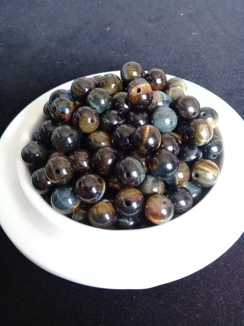 Load image into Gallery viewer, Œil de faucon du Mexique perle Grade A++++ Prix perle à l’unité Œil de faucon perles 8mm

