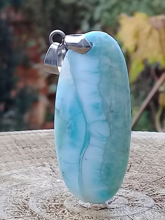 Larimar de République Dominicaine pendentif Grade A++++ Fourni avec cordon Larimar de République Dominicaine pendentif