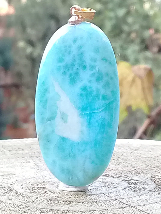 Larimar de République Dominicaine pendentif Grade A++++ Fourni avec cordon Larimar de République Dominicaine pendentif