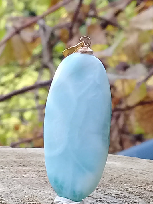 Larimar de République Dominicaine pendentif Grade A++++ Fourni avec cordon Larimar de République Dominicaine pendentif