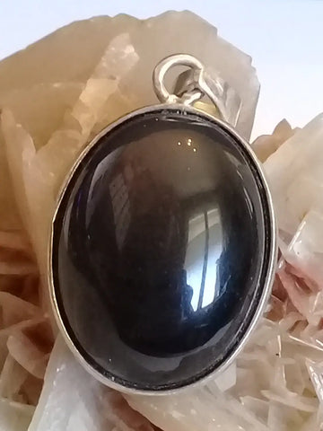 Tantra Yoni Ei in schwarzem Obsidian aus Mexiko