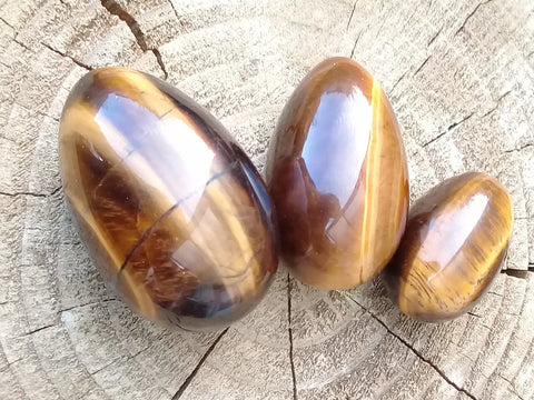 Tantra Yoni Egg in Tiger Eye from Brazil Small model