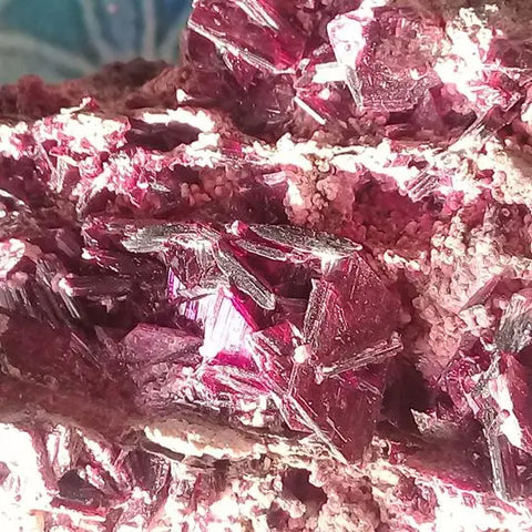 Erythrine/Erythrite or cobalt flower from Morocco