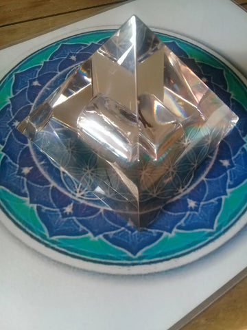 Pyramide Cristal Chambre du Roi Grand Model 10X10 cm (RARE & PUISSANT)