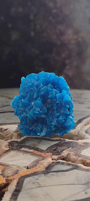 Chalcanthite de Pologne Grade A++++ Chalcanththite de Pologne Dans la besace du p'tit Poucet