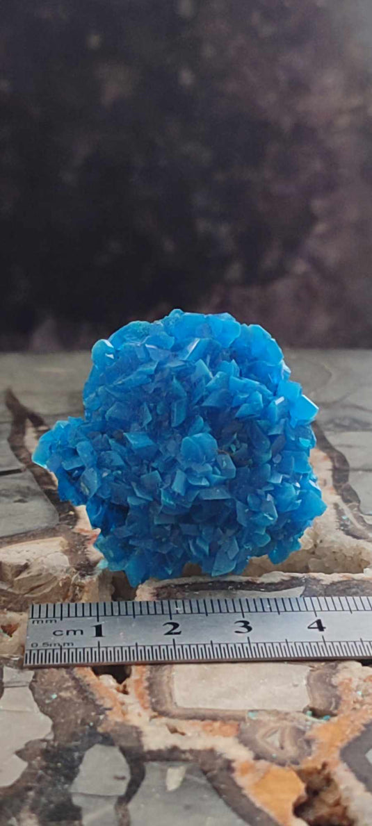 Chalcanthite de Pologne Grade A++++ Chalcanththite de Pologne Dans la besace du p'tit Poucet