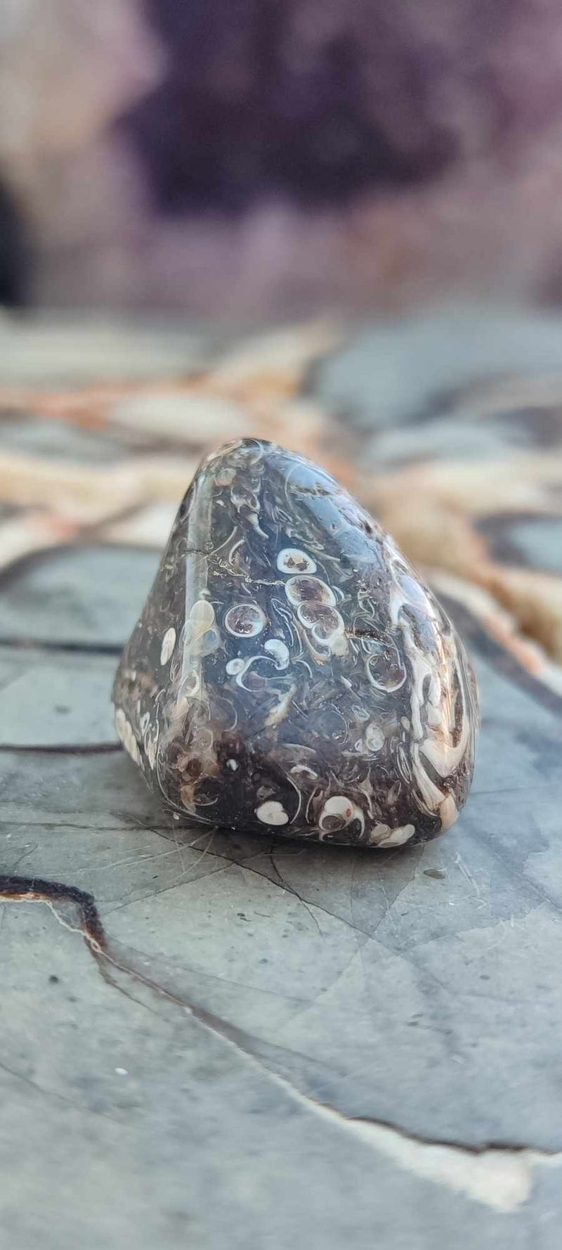 Chargez l&#39;image dans la visionneuse de la galerie, Agate Turitelle d&#39;Uruguay pierre roulée Grade A++++ Agate Turitelle pierre roulée Dans la besace du p&#39;tit Poucet (Boutique Officielle)
