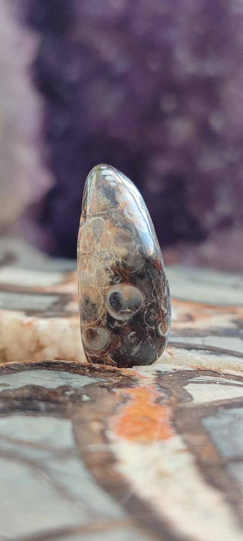 Chargez l&#39;image dans la visionneuse de la galerie, Agate Turitelle d&#39;Uruguay pierre roulée Grade A++++ Agate Turitelle pierre roulée Dans la besace du p&#39;tit Poucet (Boutique Officielle)
