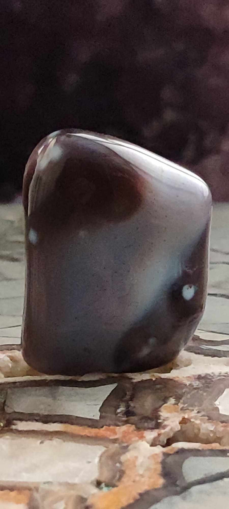 Cargue la imagen en el visor de la galería, Agate du Botswana, Afrique pierre roulée Grade A++++ Agate du Botswana pierre roulée Dans la besace du p&#39;tit Poucet (Boutique Officielle)
