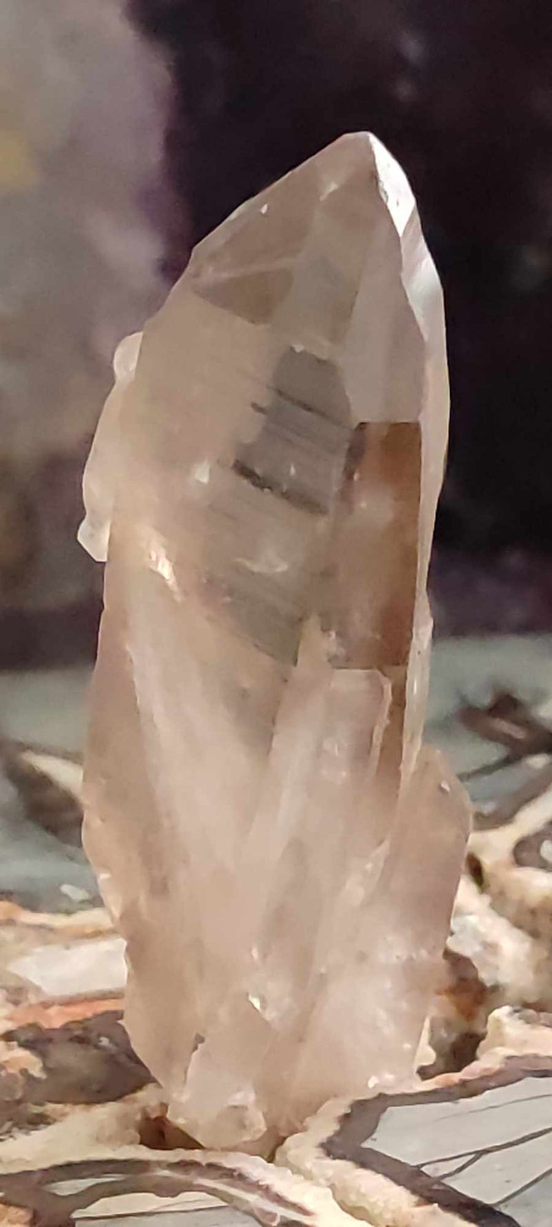 Chargez l&#39;image dans la visionneuse de la galerie, Quartz fumé du Brésil pointe brute Grade A++++ Quartz fumé Dans la besace du p&#39;tit Poucet (Boutique Officielle)
