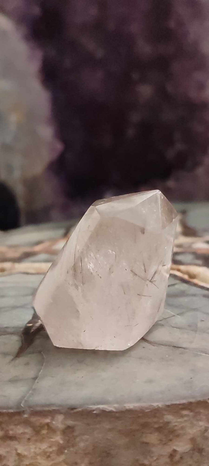 Chargez l&#39;image dans la visionneuse de la galerie, Quartz à inclusions de rutile du Brésil colonne Grade A++++ Quartz rutile Dans la besace du p&#39;tit Poucet (Boutique Officielle)
