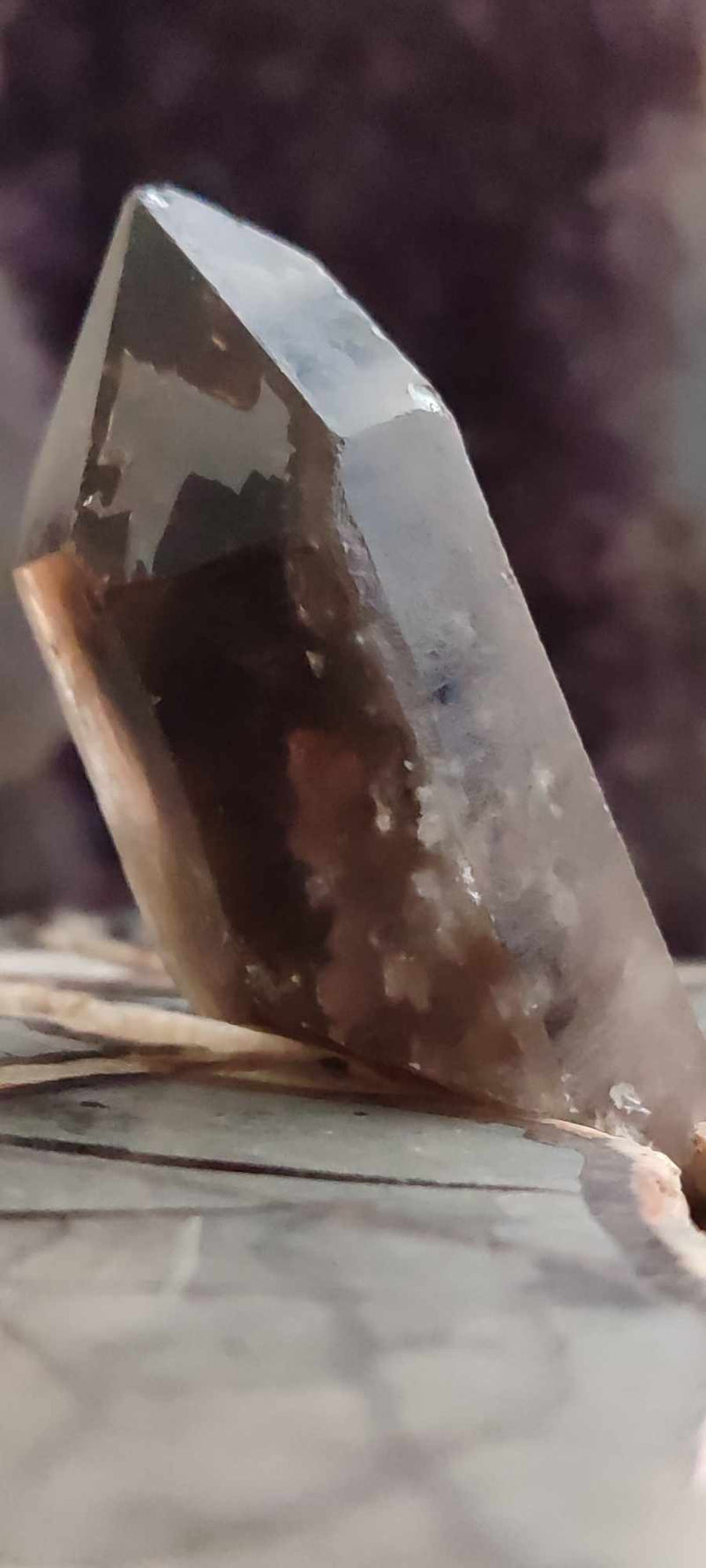 Chargez l&#39;image dans la visionneuse de la galerie, Quartz fumé du Brésil pointe brute Grade A++++ Quartz fumé pointe brute Dans la besace du p&#39;tit Poucet (Boutique Officielle)
