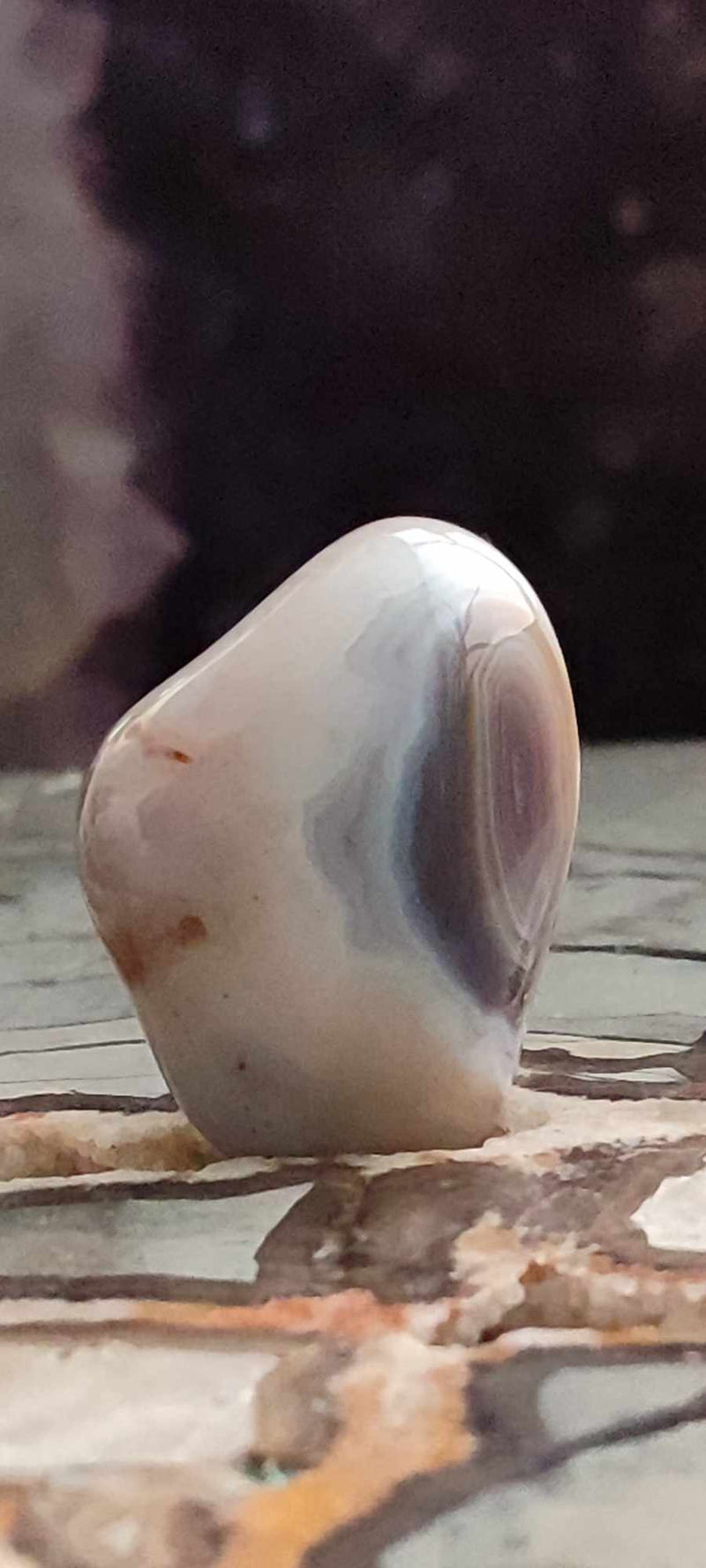 Cargue la imagen en el visor de la galería, Agate du Botswana, Afrique pierre roulée Grade A++++ Agate du Botswana pierre roulée Dans la besace du p&#39;tit Poucet (Boutique Officielle)
