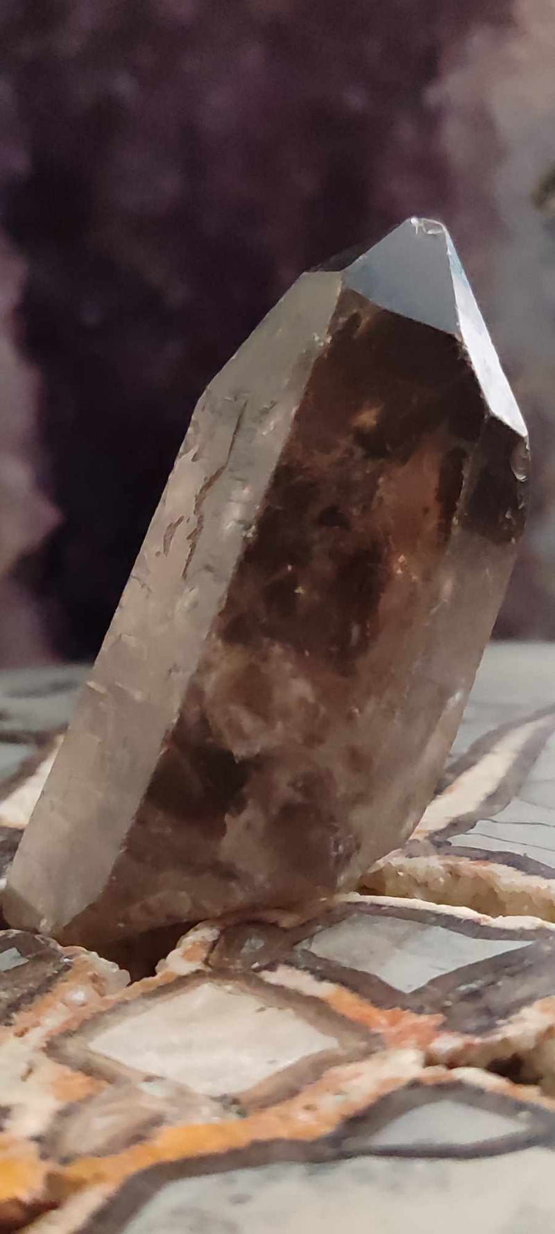 Chargez l&#39;image dans la visionneuse de la galerie, Quartz fumé du Brésil pointe brute Grade A++++ Quartz fumé pointe brute Dans la besace du p&#39;tit Poucet (Boutique Officielle)
